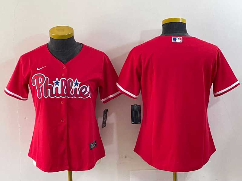 Youth Philadelphia Phillies Blank Red Stitched Cool Base Jersey->mlb youth jerseys->MLB Jersey